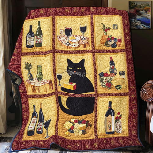 Black Cat And Wine WU0301009CL Quilt