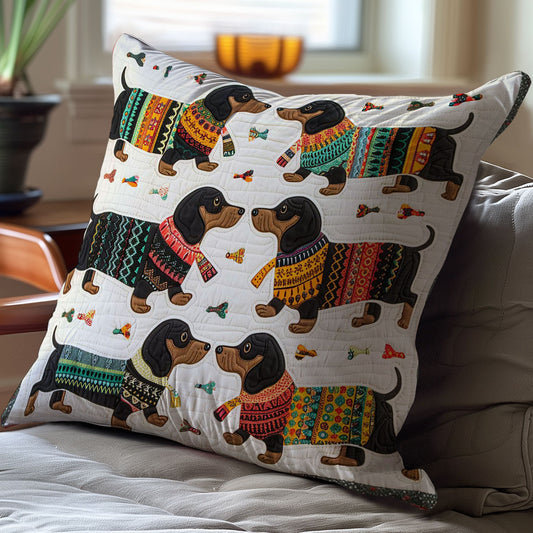 Dachshund WJ1807024CL Quilt Pillow Case