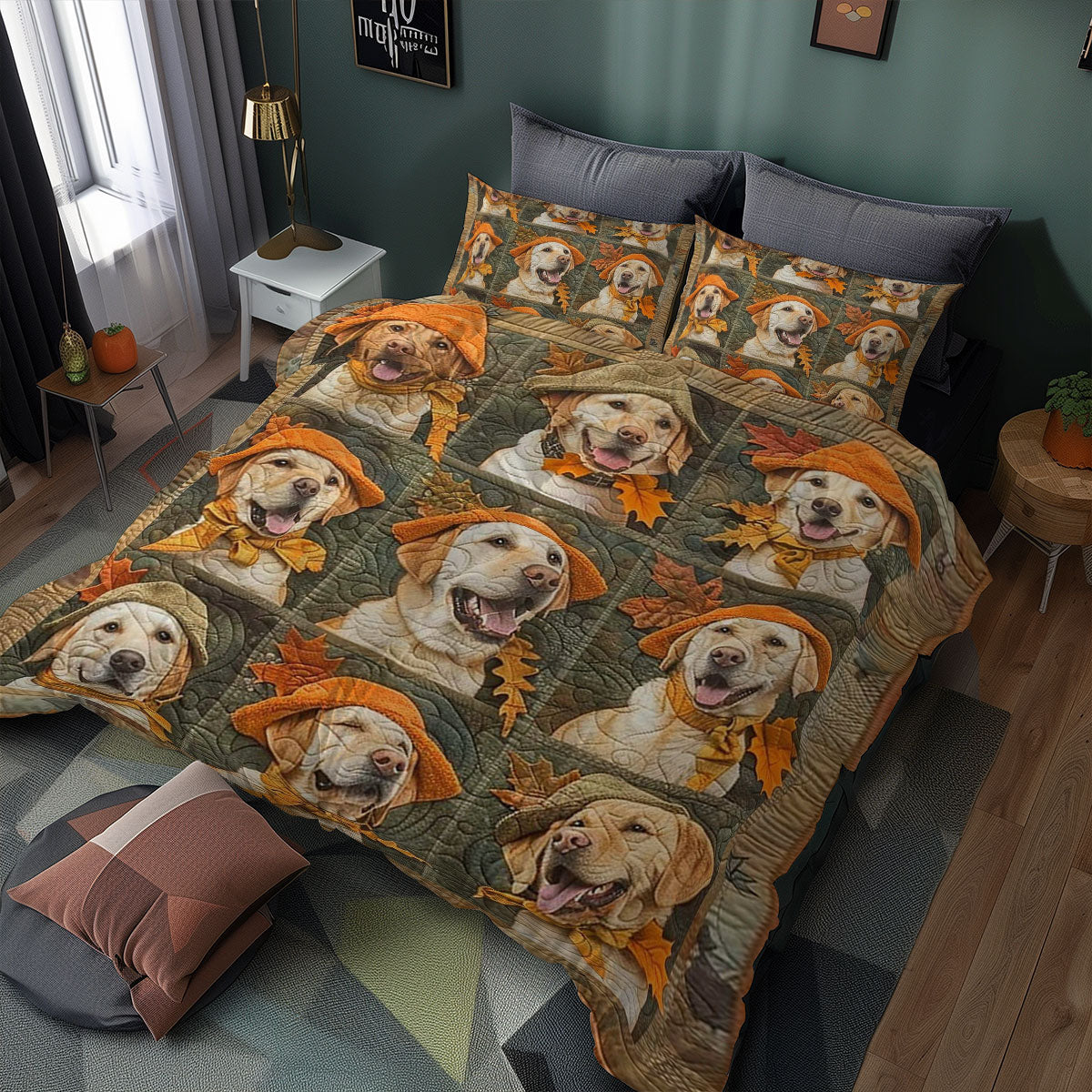 Autumn Dog WJ1508026CL Duvet Cover Set