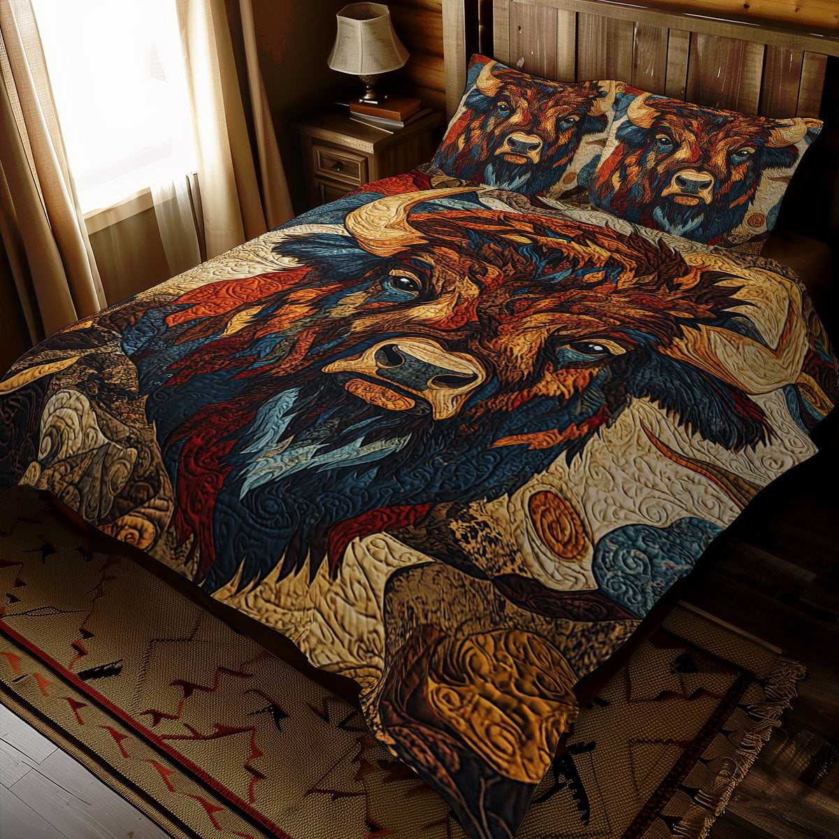 Bison Native American WJ1010028CL Duvet Cover Set