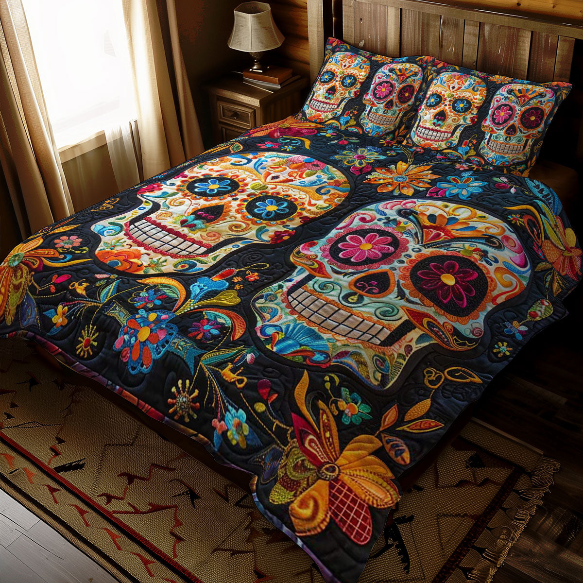 Calavera Sugar Skulls WJ1709029CL Duvet Cover Set