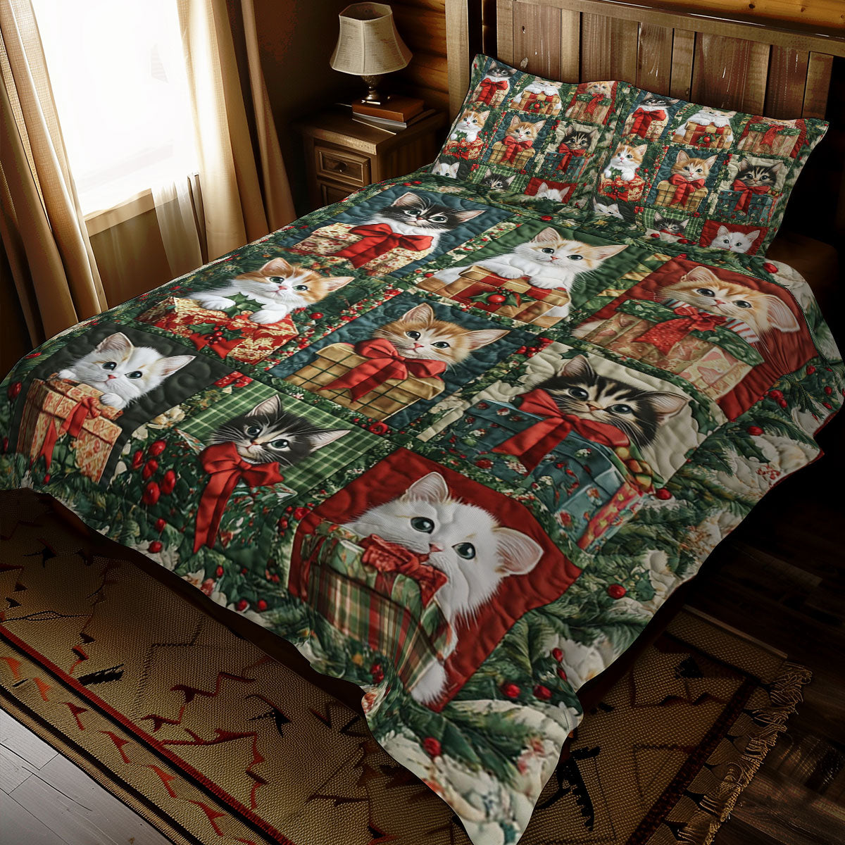 Christmas Baby Cat Gift WJ1110026CL Duvet Cover Set