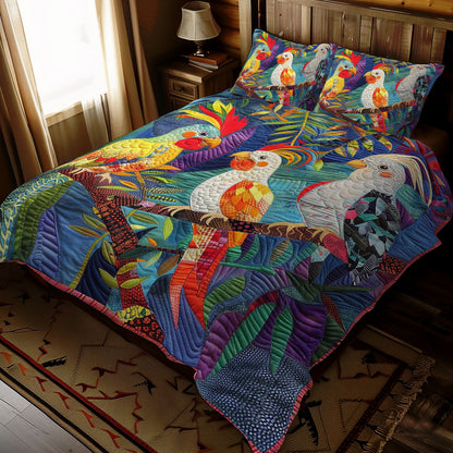 Colorful Cockatiels WJ1609030CL Duvet Cover Set