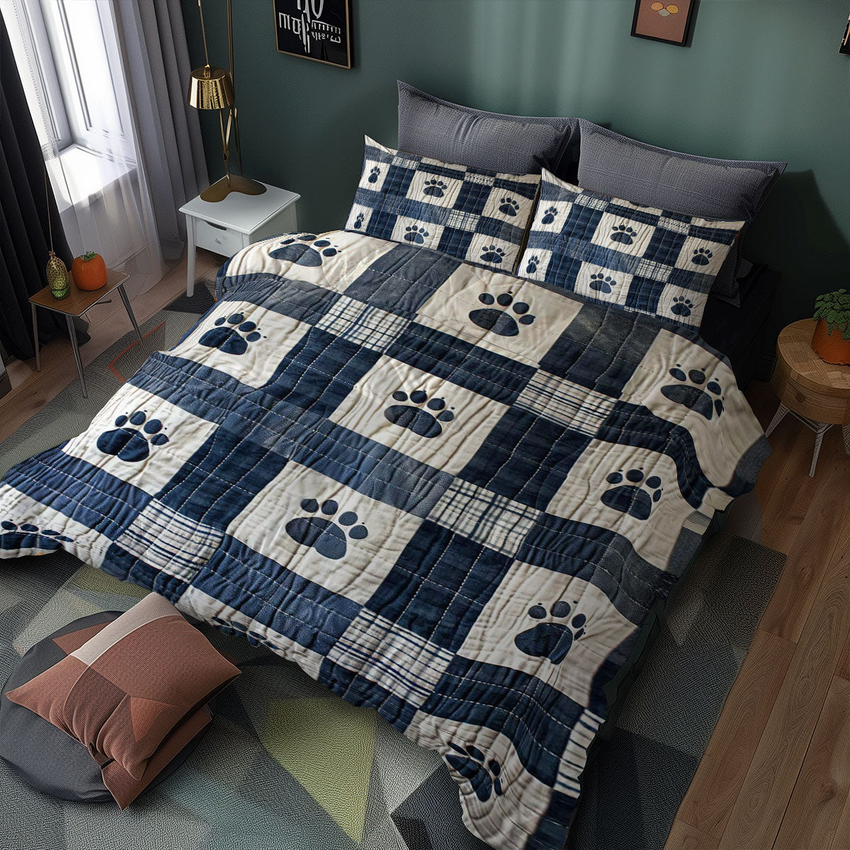 Dog Paws WJ1507022CL Duvet Cover Set