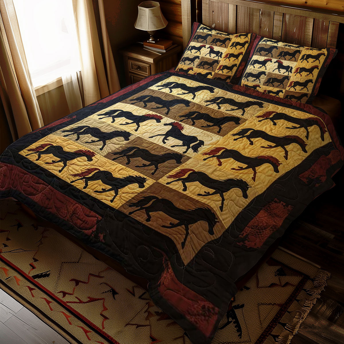 Horse Native American WJ1409035CL Duvet Cover Set