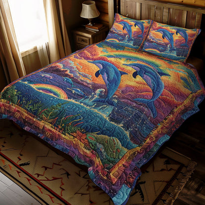 Rainbow Dolphin WJ1609036CL Duvet Cover Set