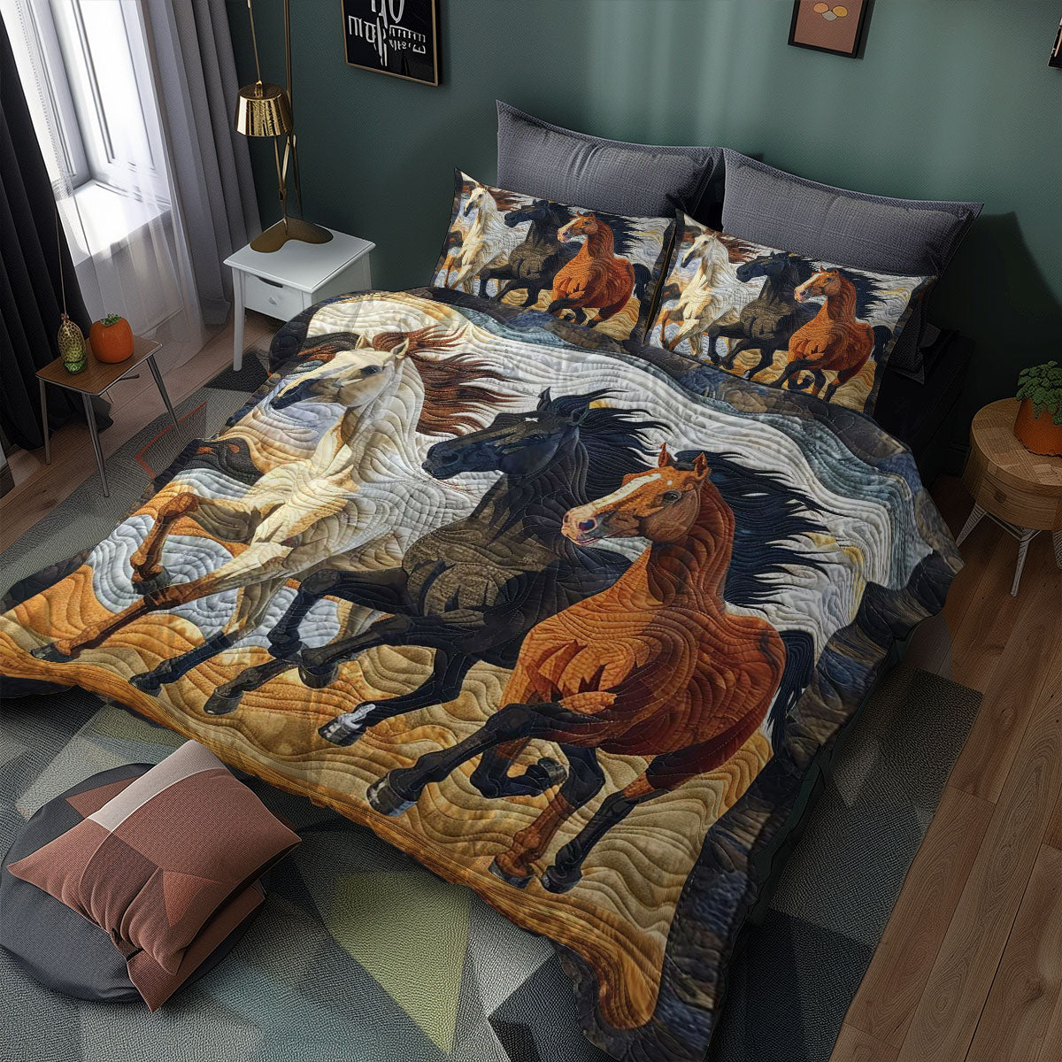 Running Horse WJ1008040CL Duvet Cover Set