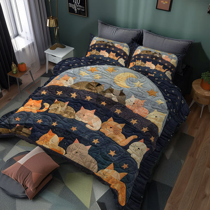 Sleeping Cat Over The Moon WJ1608031CL Duvet Cover Set