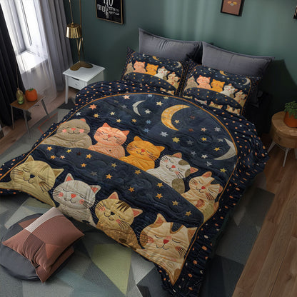 Sleeping Cat Over The Moon WJ2408030CL Duvet Cover Set