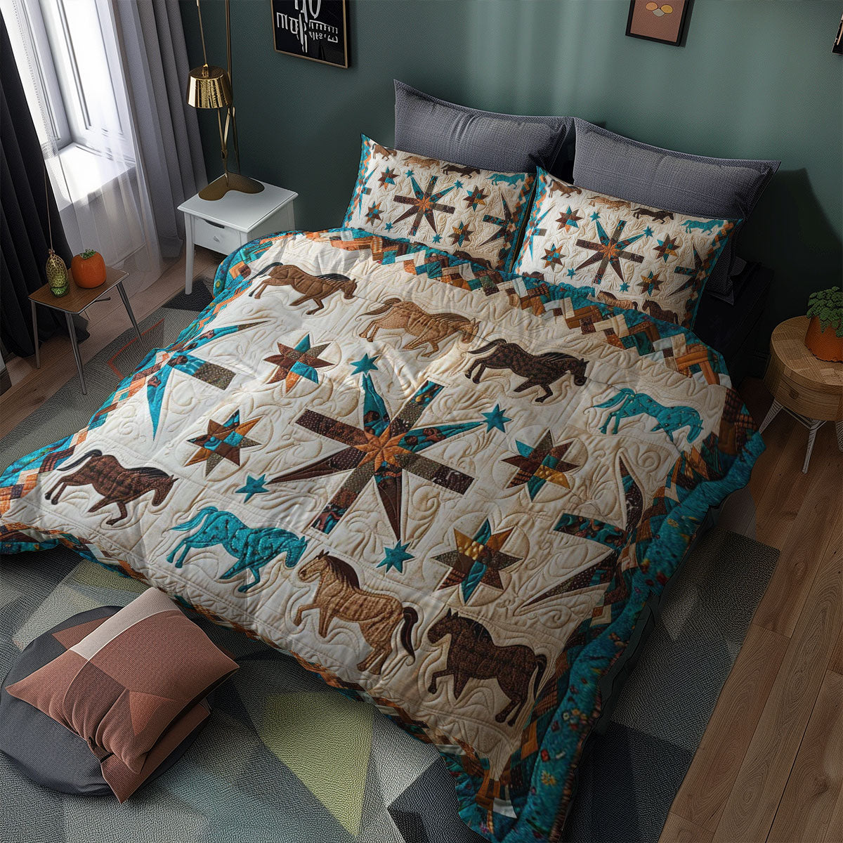 Western Inspired Horses WJ2406028CL Duvet Cover Set