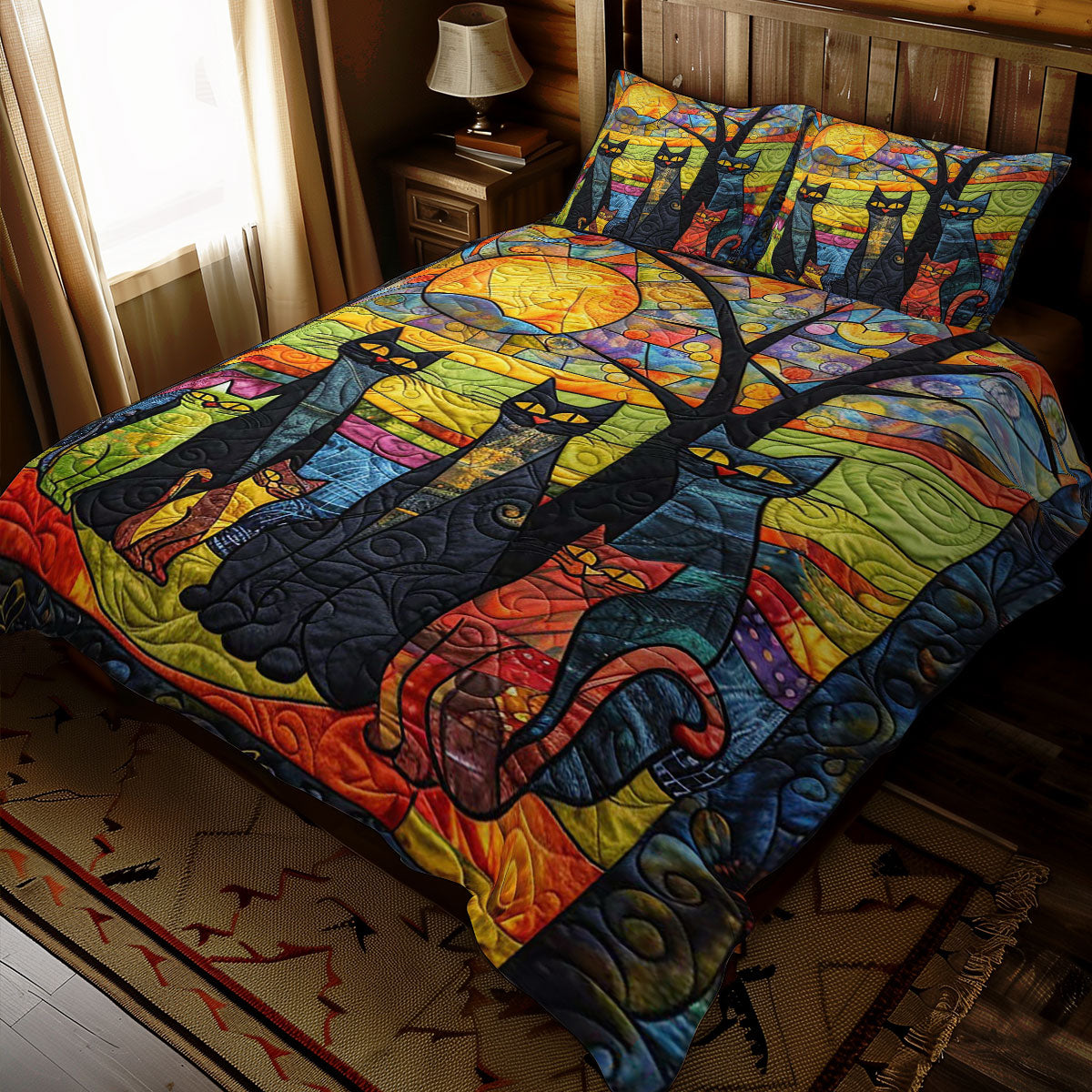 Whimsy Cat Family WJ1709036CL Duvet Cover Set