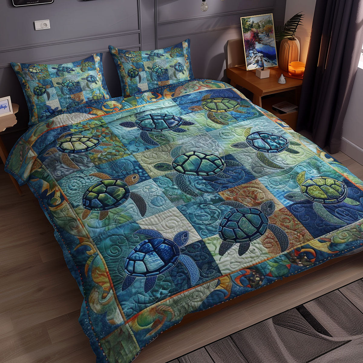 Turtle Blues WN0609011CL Duvet Cover Set