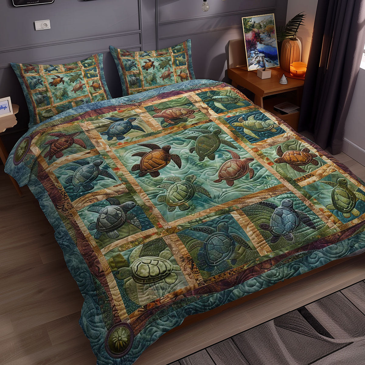 Turtle Drift WN0609019CL Duvet Cover Set