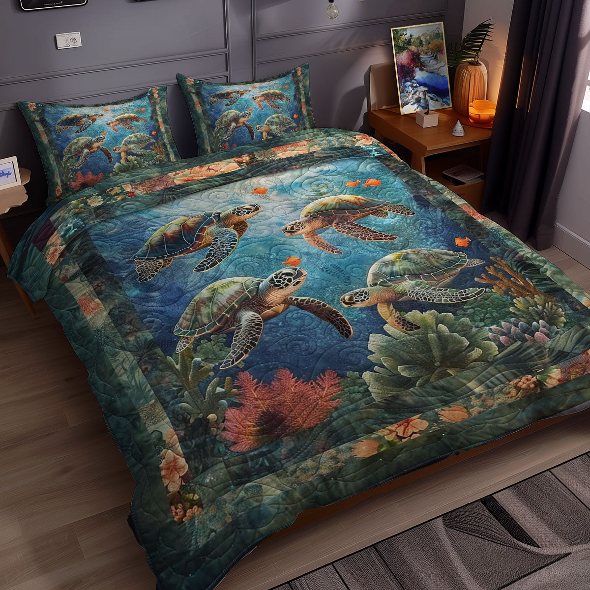 Turtle Reef Dreamscape WN0609032CL Duvet Cover Set