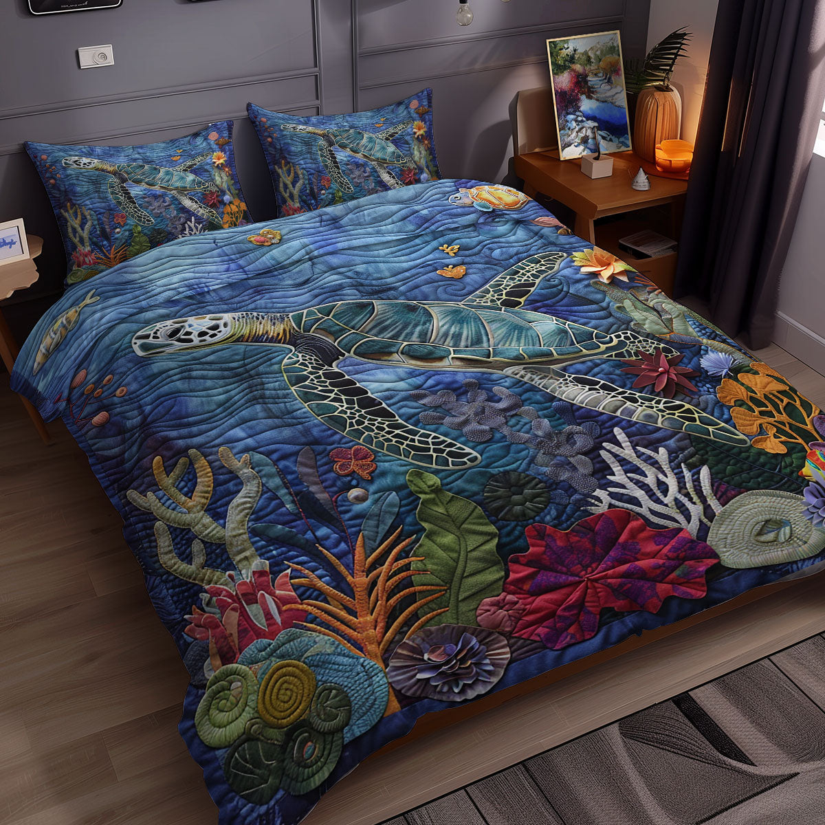 Turtle Undersea Magic WN0609043CL Duvet Cover Set