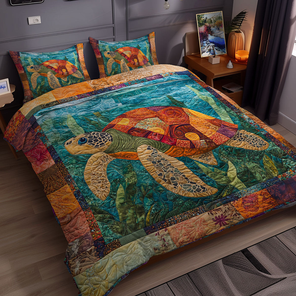 Turtle and Sea WN0609007CL Duvet Cover Set