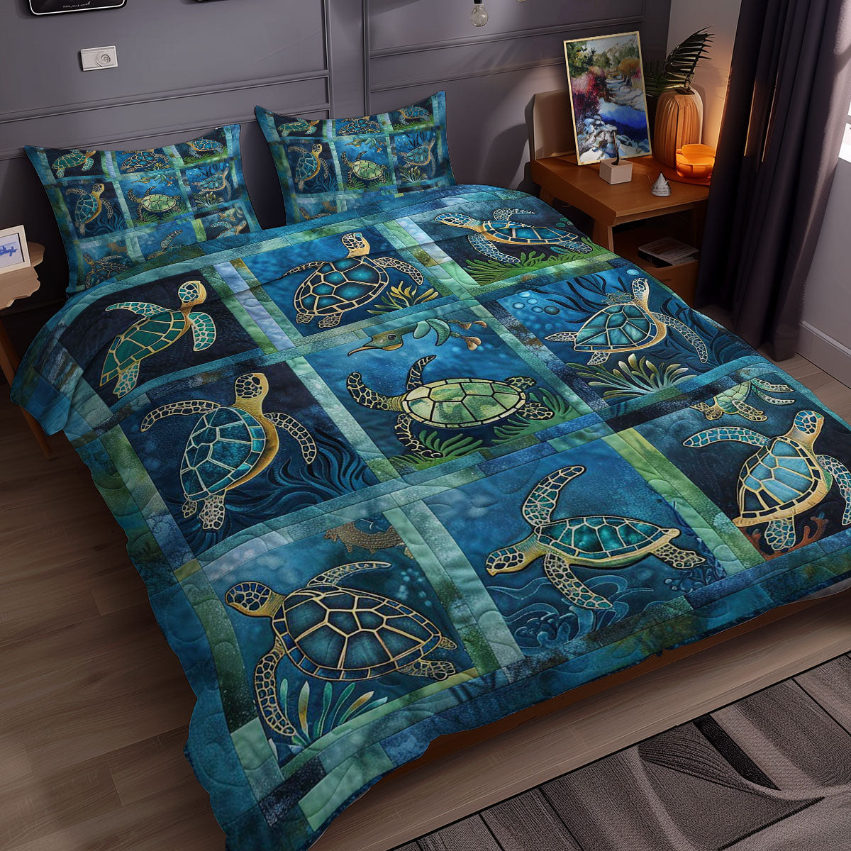 Turtle's Coral Cavern WN0609052CL Duvet Cover Set