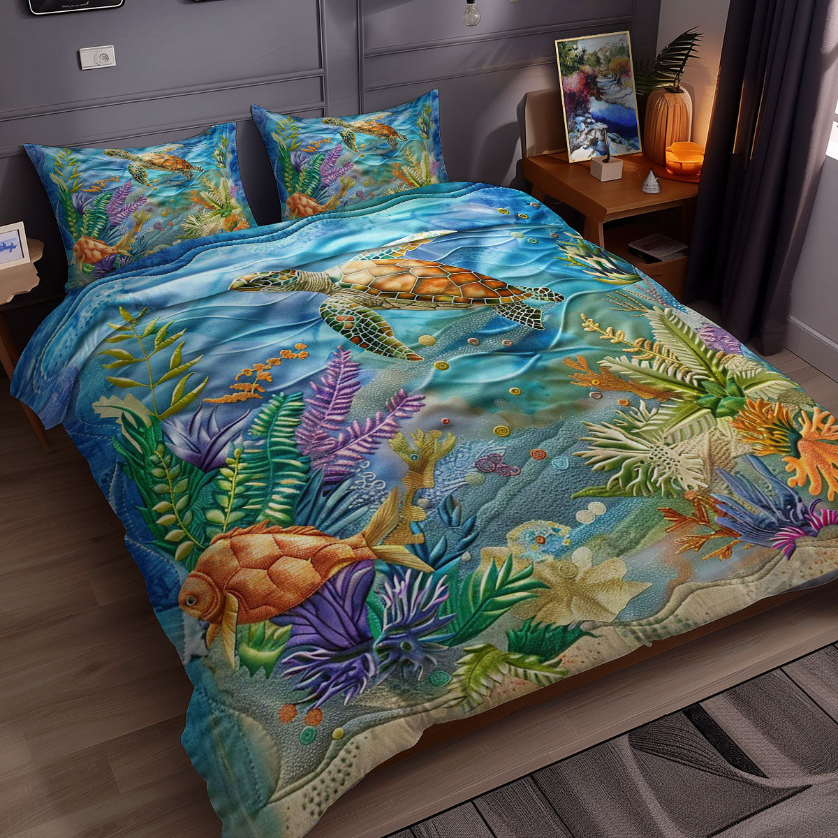 Turtle's Coral Haven WN0609055CL Duvet Cover Set