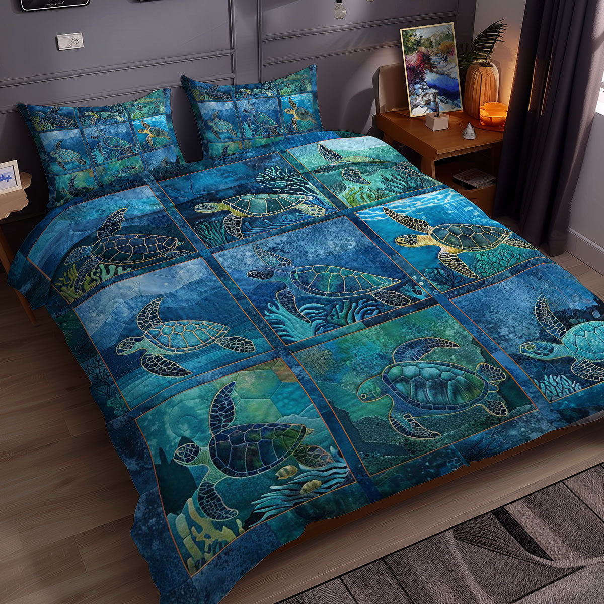 Turtle's Marine Paradise WN0609065CL Duvet Cover Set