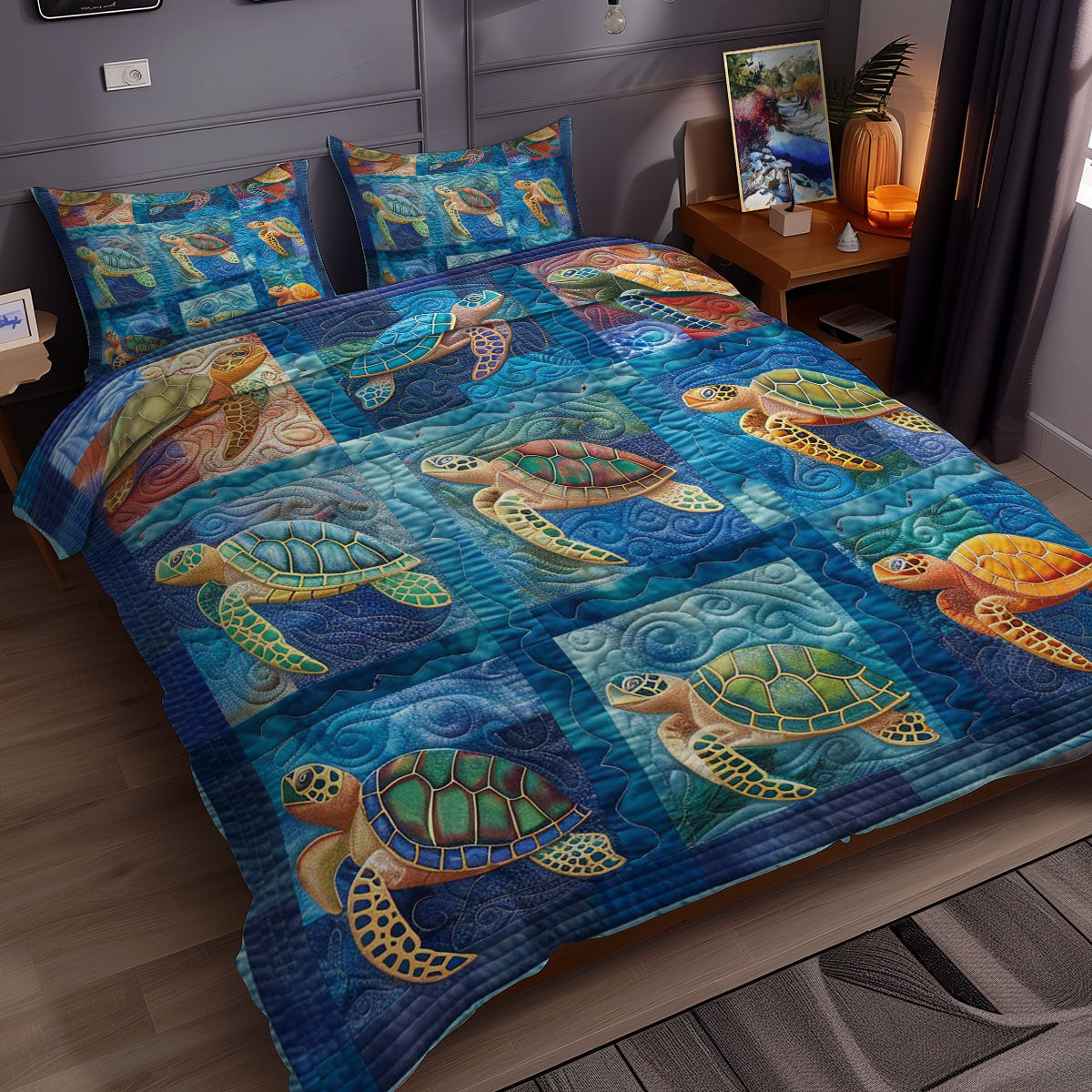 Turtle's Marine Wonderland WN0609066CL Duvet Cover Set