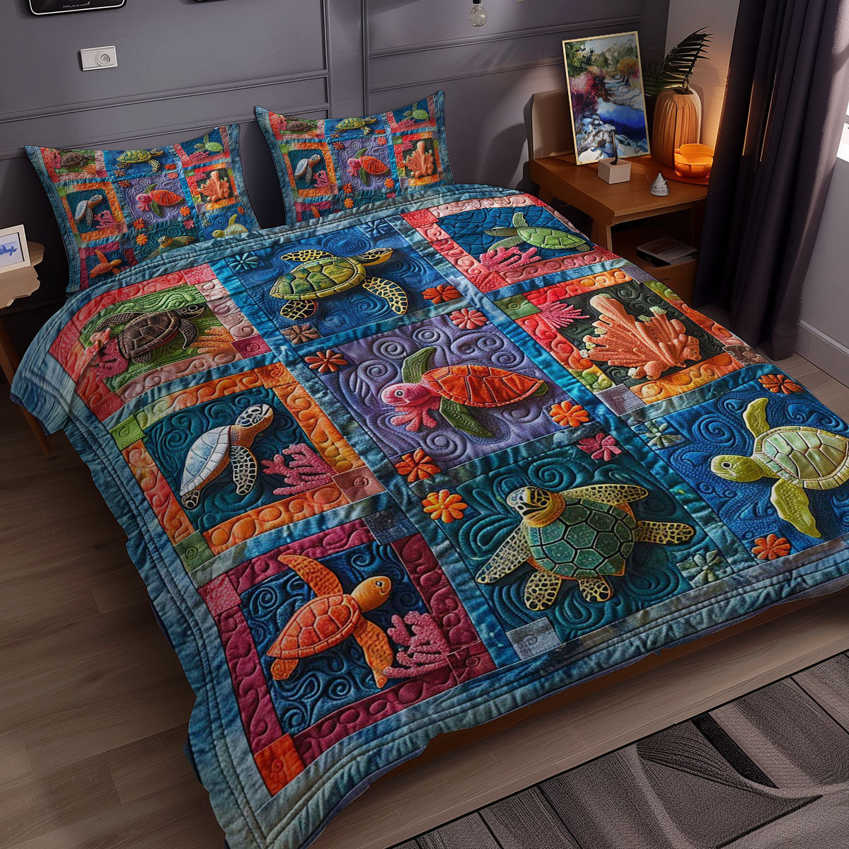 Turtle's Ocean Bliss WN0609067CL Duvet Cover Set