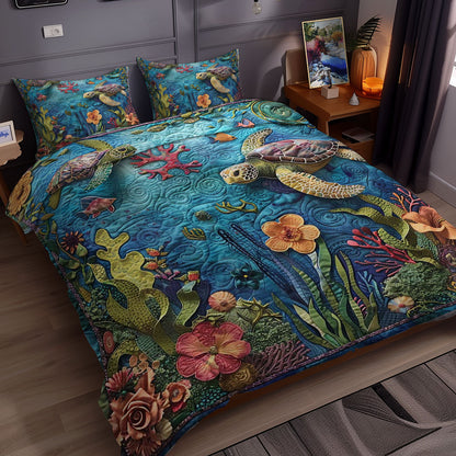 Turtle’s Ocean Embrace WN0609050CL Duvet Cover Set