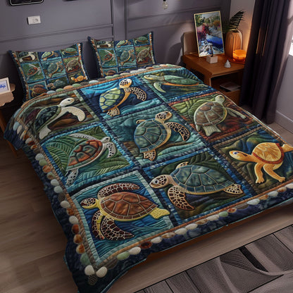 Turtle's Ocean Oasis WN0609069CL Duvet Cover Set