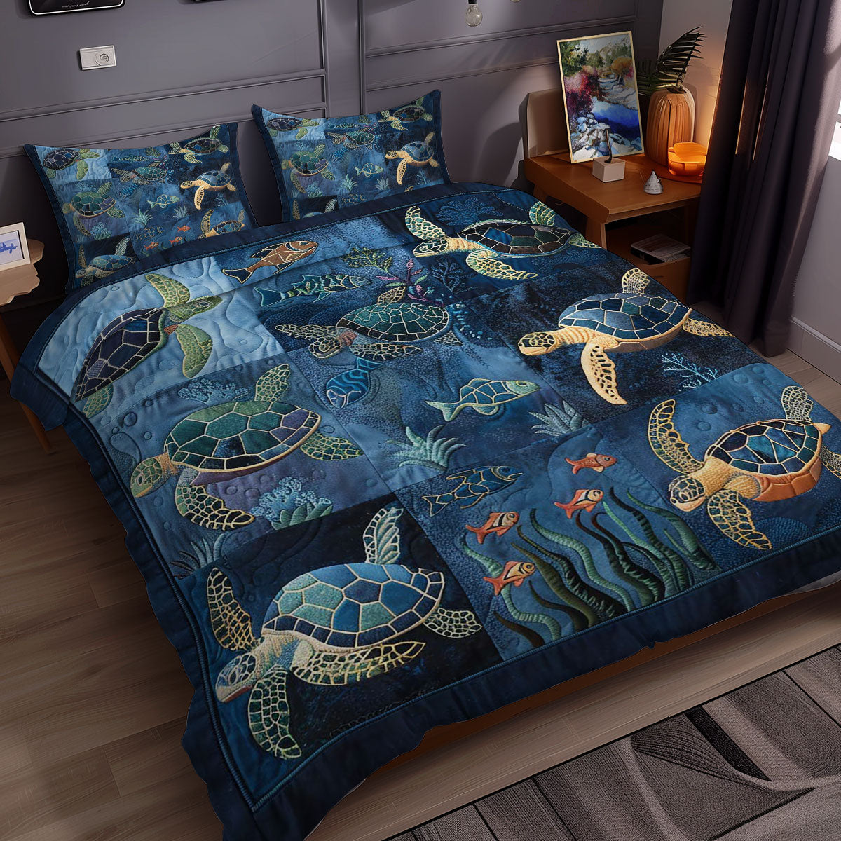 Turtle's Oceanic Oasis WN0609070CL Duvet Cover Set