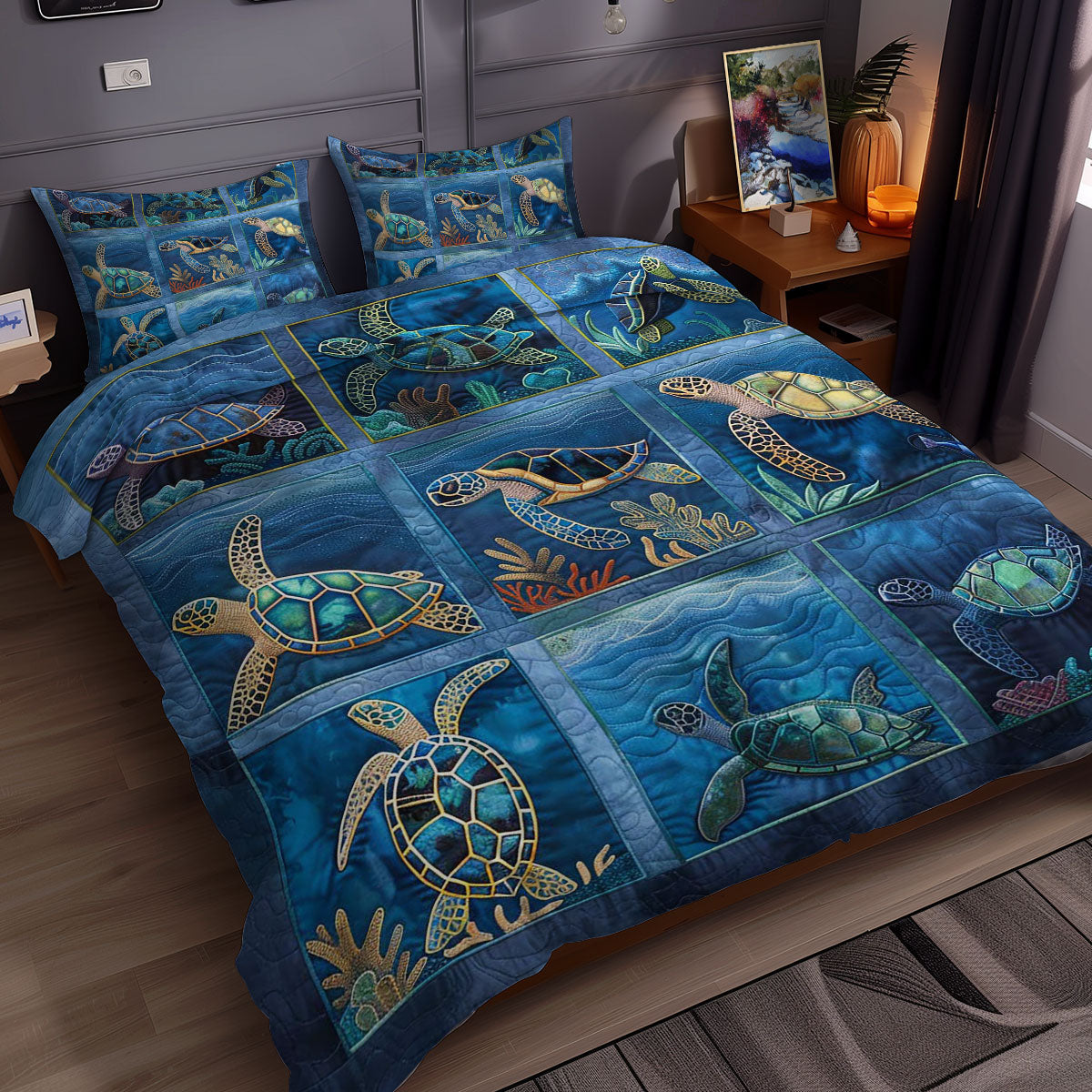 Turtle's Reef Escape WN0609074CL Duvet Cover Set