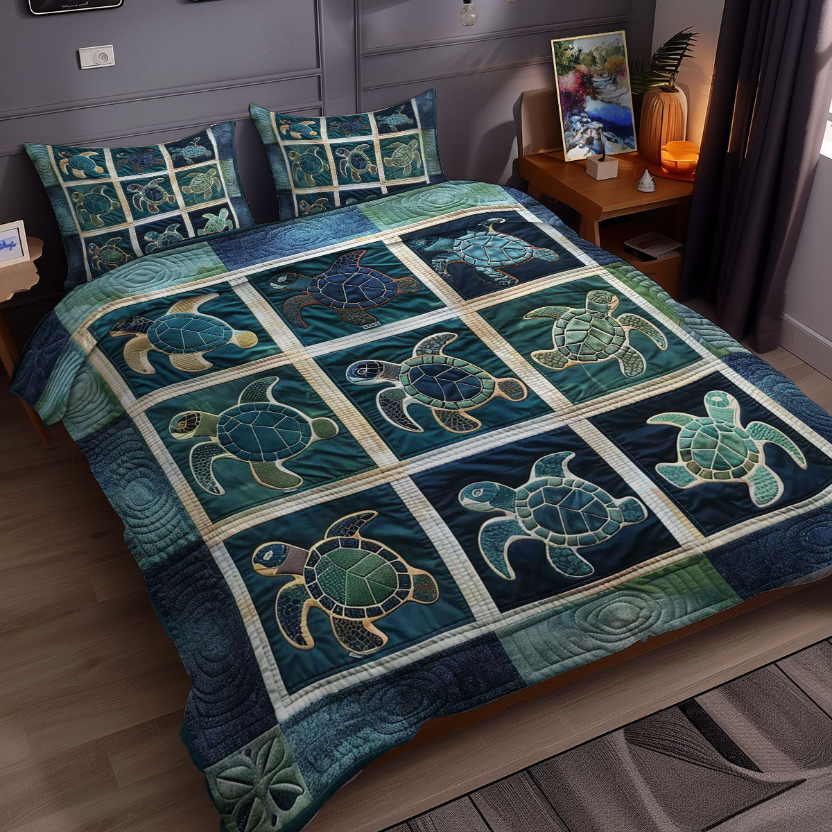 Turtles' Cozy Retreat WN0609061CL Duvet Cover Set