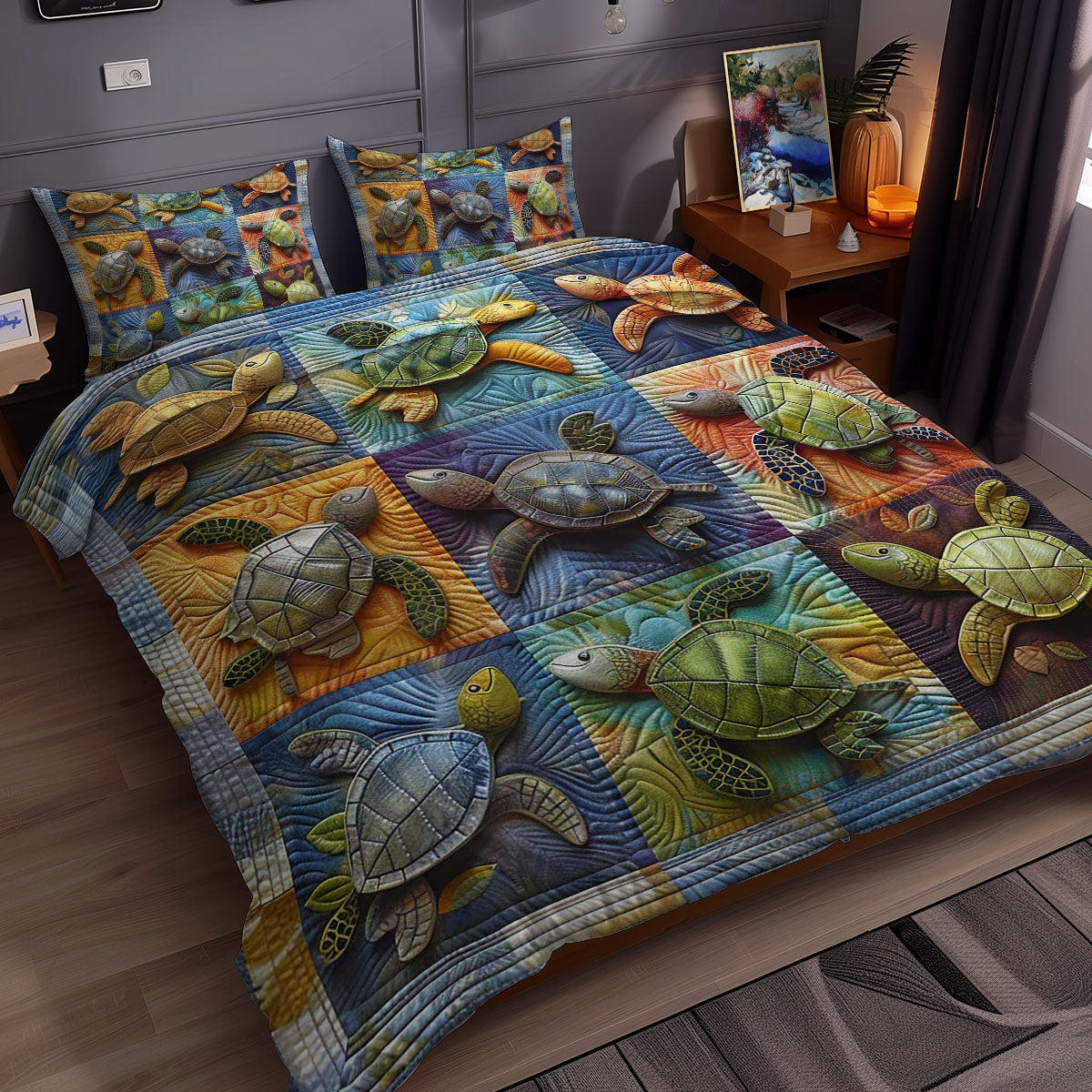 Turtles' Gentle Journey WN0609064CL Duvet Cover Set