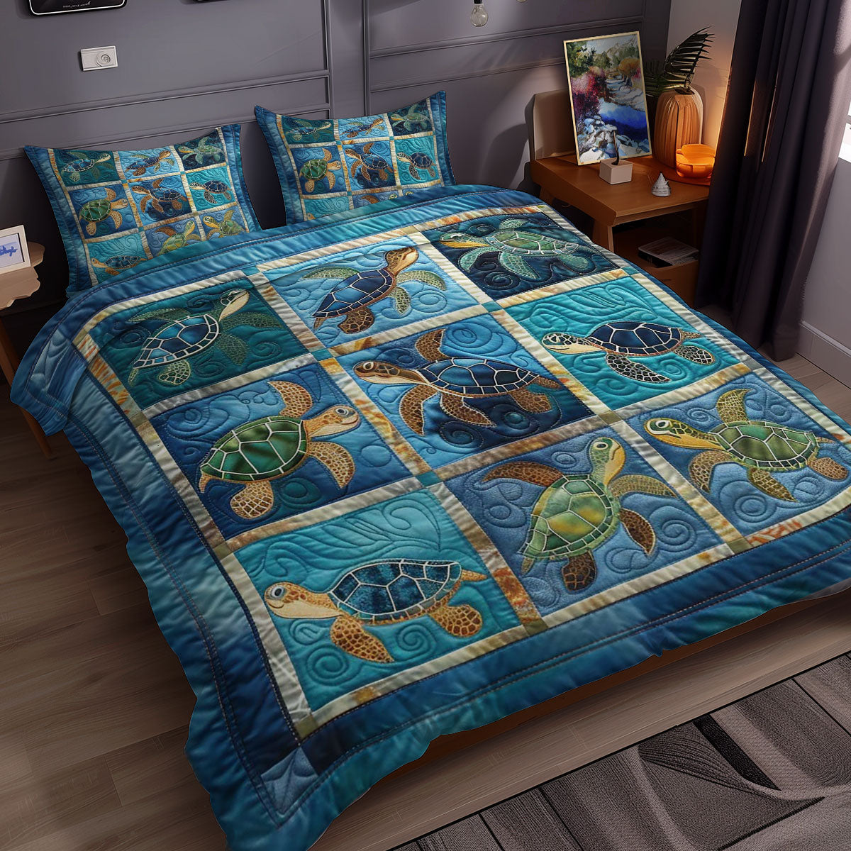 Turtles' Slow Journey WN0609081CL Duvet Cover Set