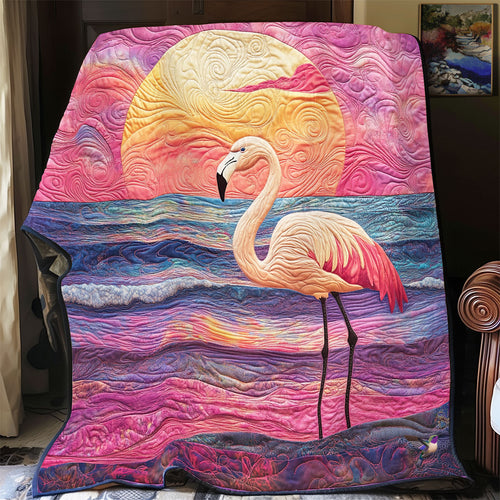 Flamingo And The Sunset WU2312016CL Quilt