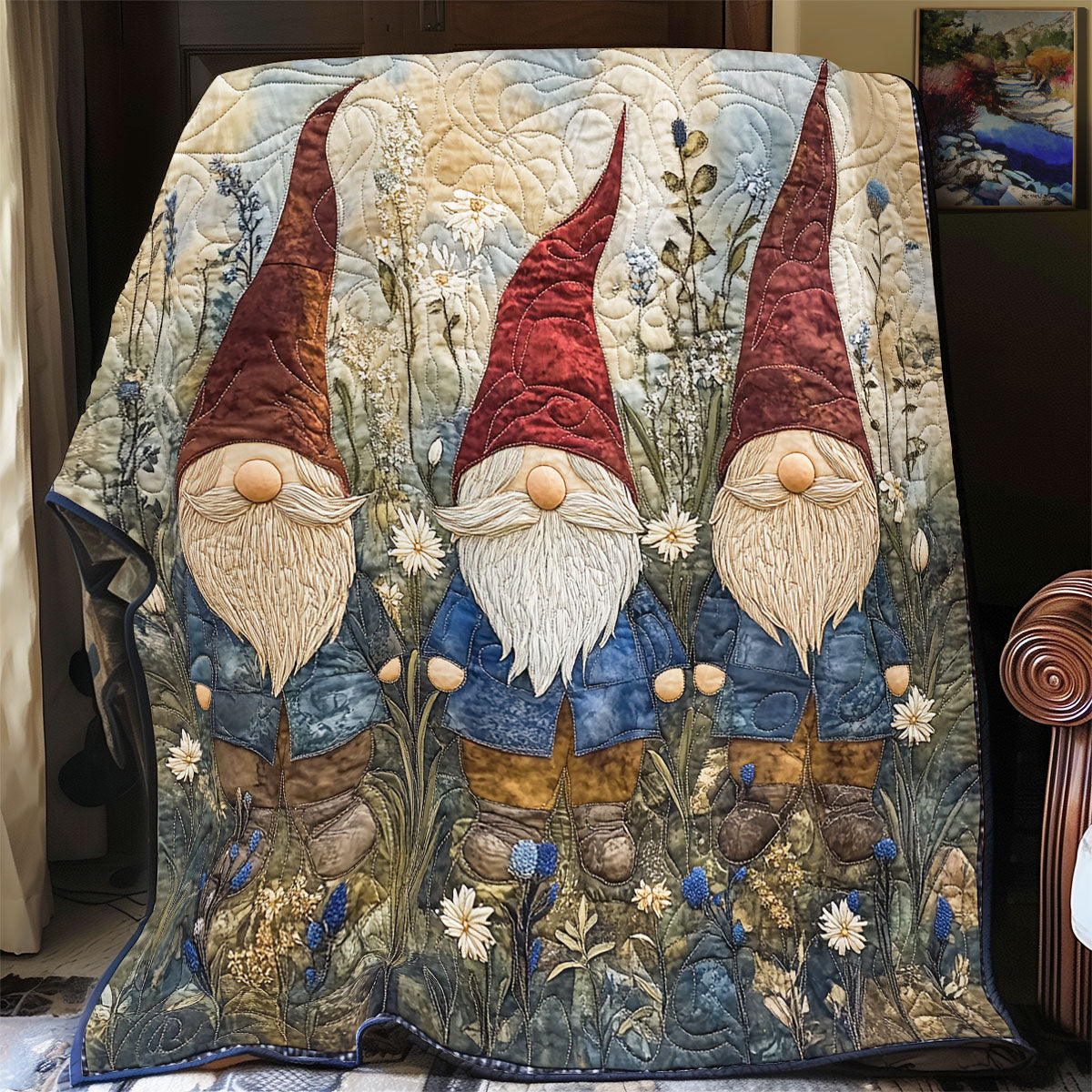 Gnomes In The Forest WU1702007CL Quilt