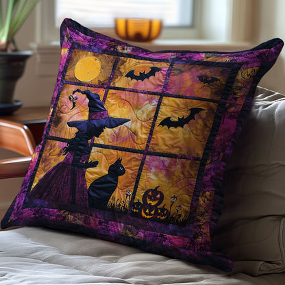 Halloween Witch And Cat WJ0507026CL Quilt Pillow Case