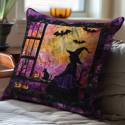 Halloween Witch And Cat WJ0507027CL Quilt Pillow Case