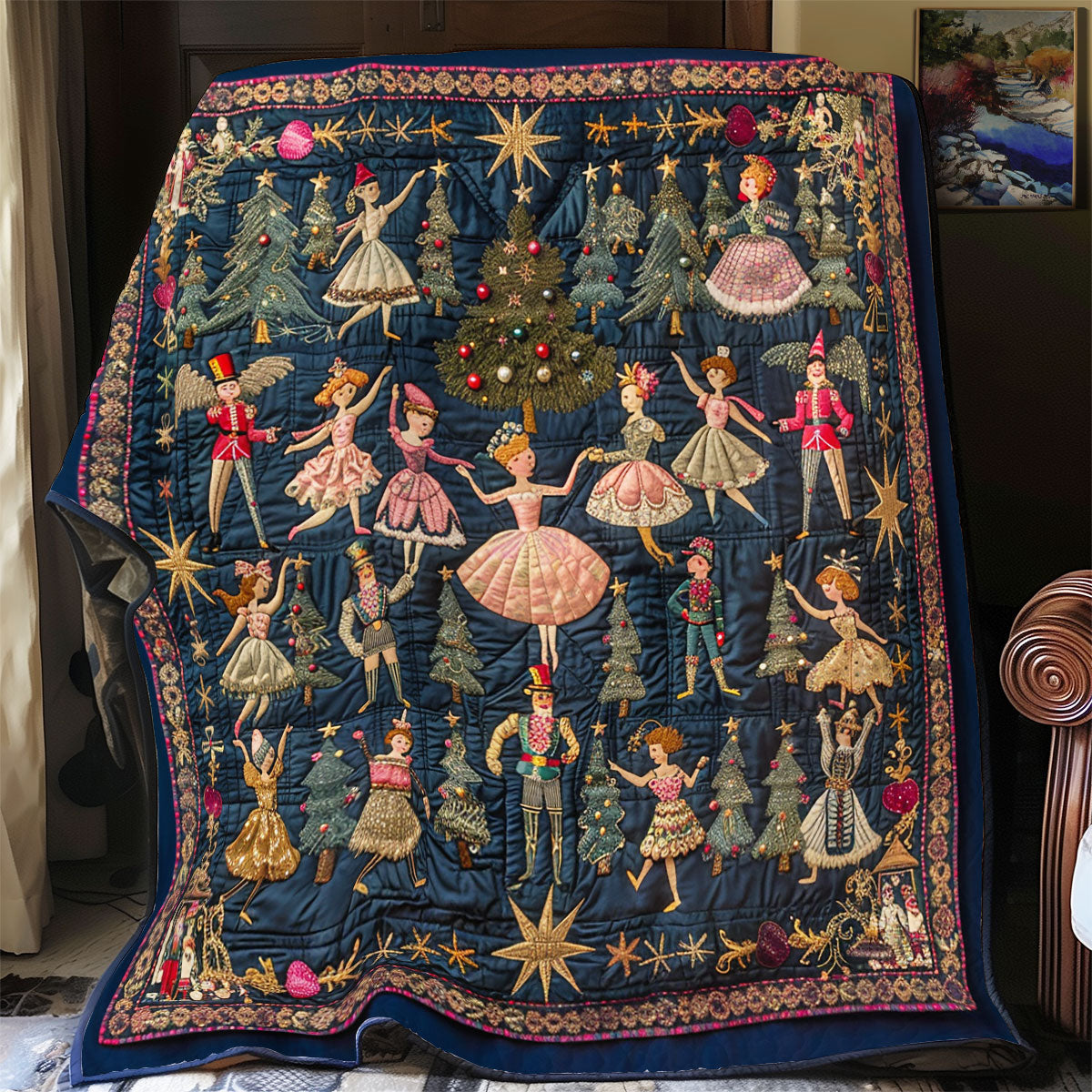 Nutcracker Ballet Scene WU0201052CL Quilt