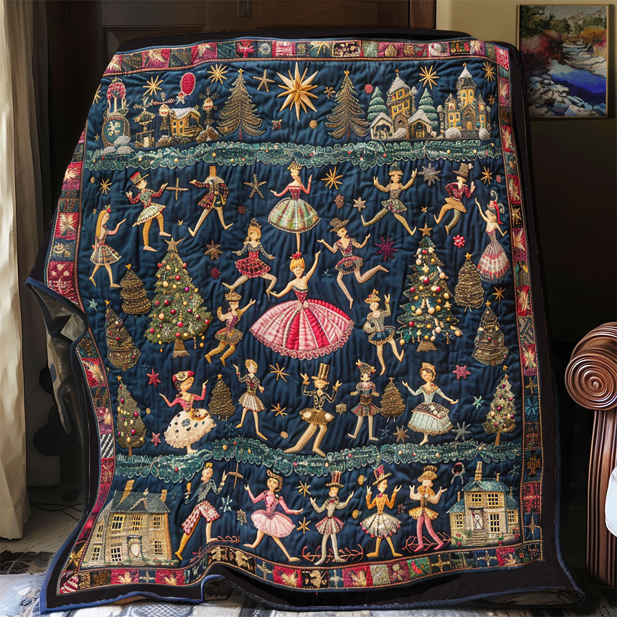 Nutcracker Ballet Scene WU0201053CL Quilt