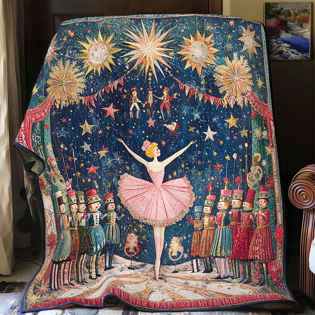 Nutcracker Ballet Scene WU2712009CL Quilt