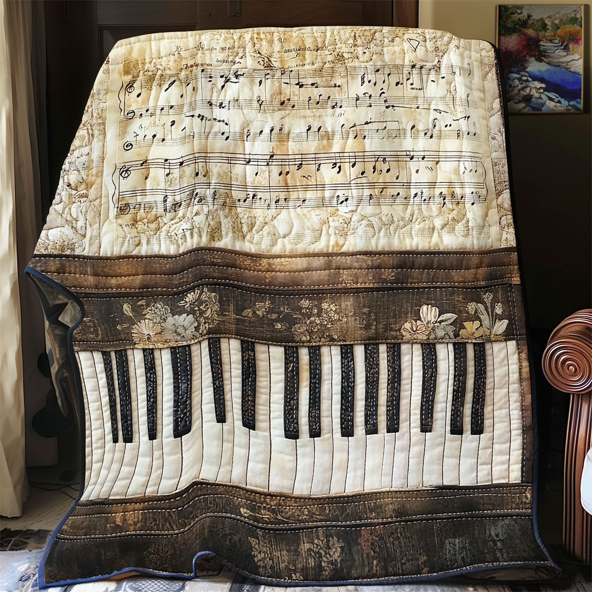 Old Piano WU0201086CL Quilt