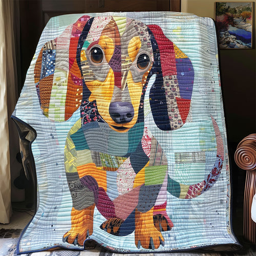 Patchwork Dachshund WU0201073CL Quilt