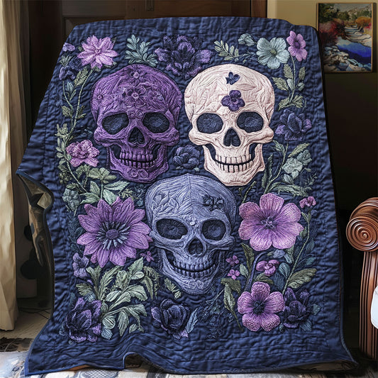 Purple Skull WU3012003CL Quilt