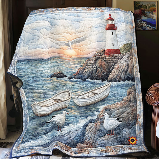 Serene Coastal Landscape WU2312012CL Quilt