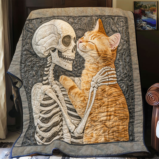 Skull And Cat Always With Me WU0301008CL Quilt