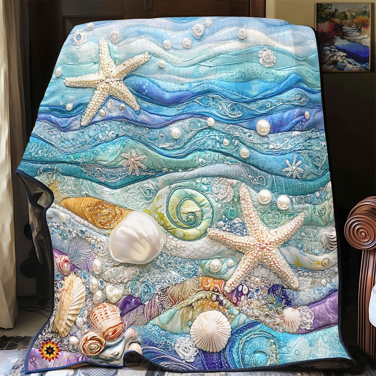 Starfish Dreamy Ocean WU2312024CL Quilt