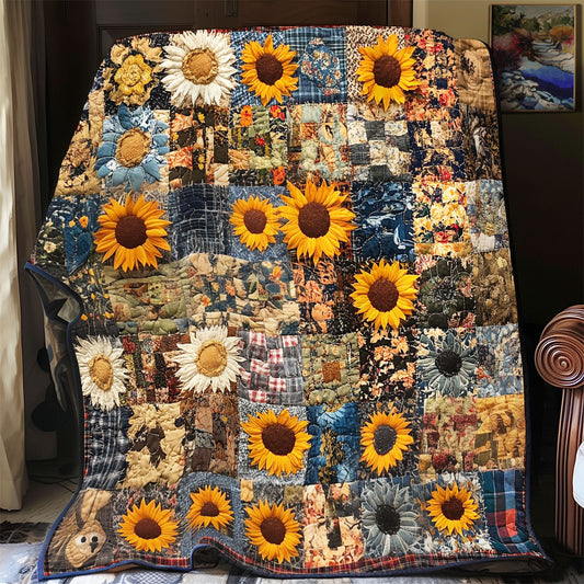 Sunflower Patchwork WU1601006CL Quilt
