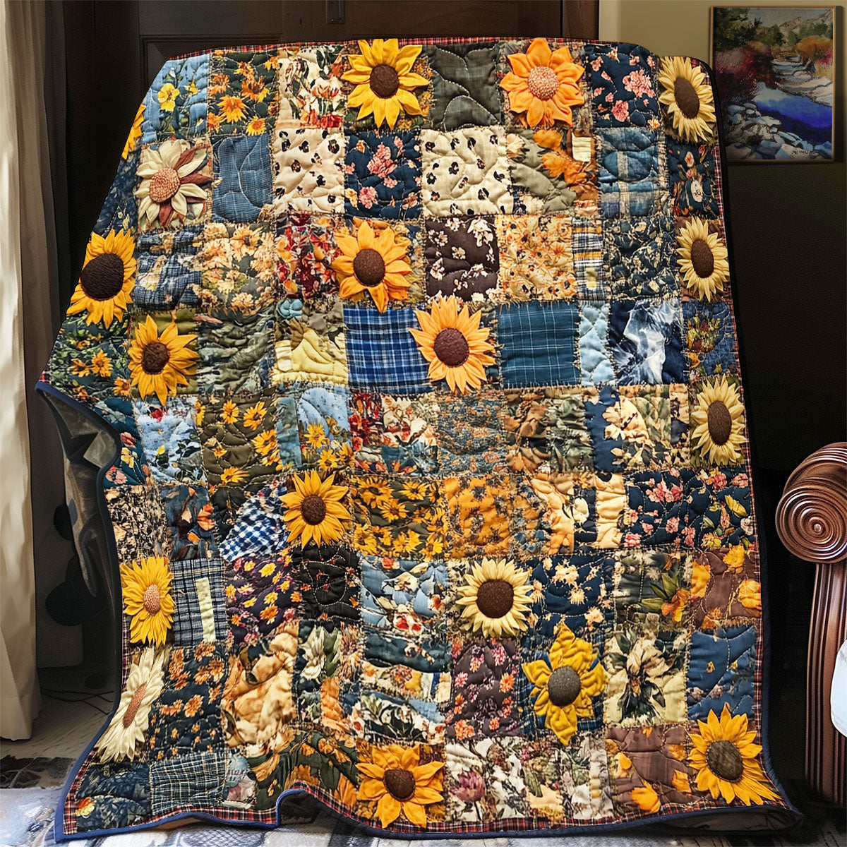 Sunflower Patchwork WU1601081CL Quilt – Cozzyhomes