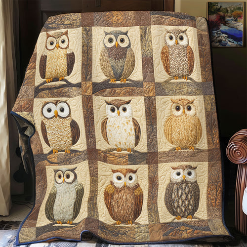 Vintage Owl WU3012010CL Quilt