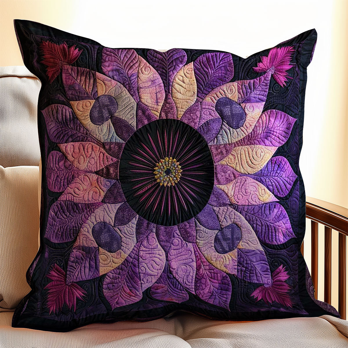 Feathered Flower WJ2506024CL Quilt Pillow Case