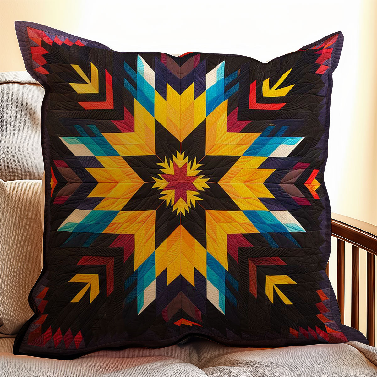 Native American Inspired Star WJ2506022CL Quilt Pillow Case